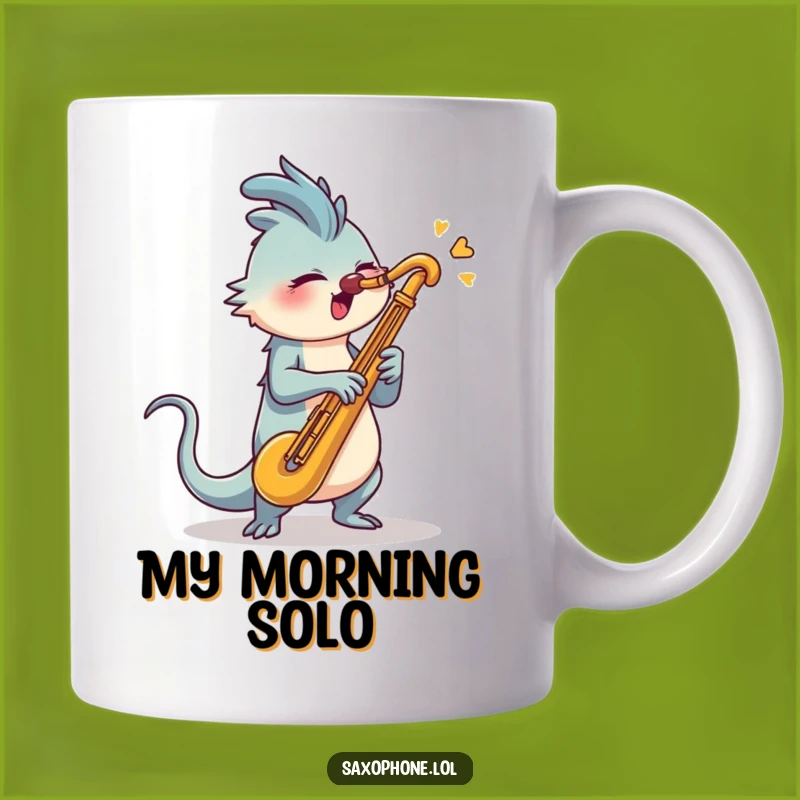 Funny Saxophone Blast Mug: Energetic Music Gift for Horn Players