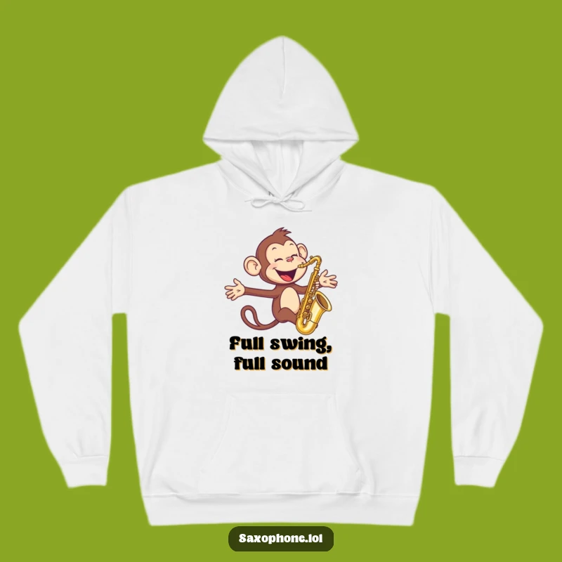 Funny Monkey Sax Hoodie: Cozy Vibes, Wild Spirit, Ideal Funny Gift!