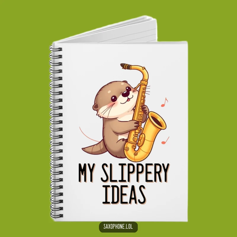 Funny Otter Saxophone Notebook: Journal Curious Otter Sliding, Creative & Hilarious Funny Gift