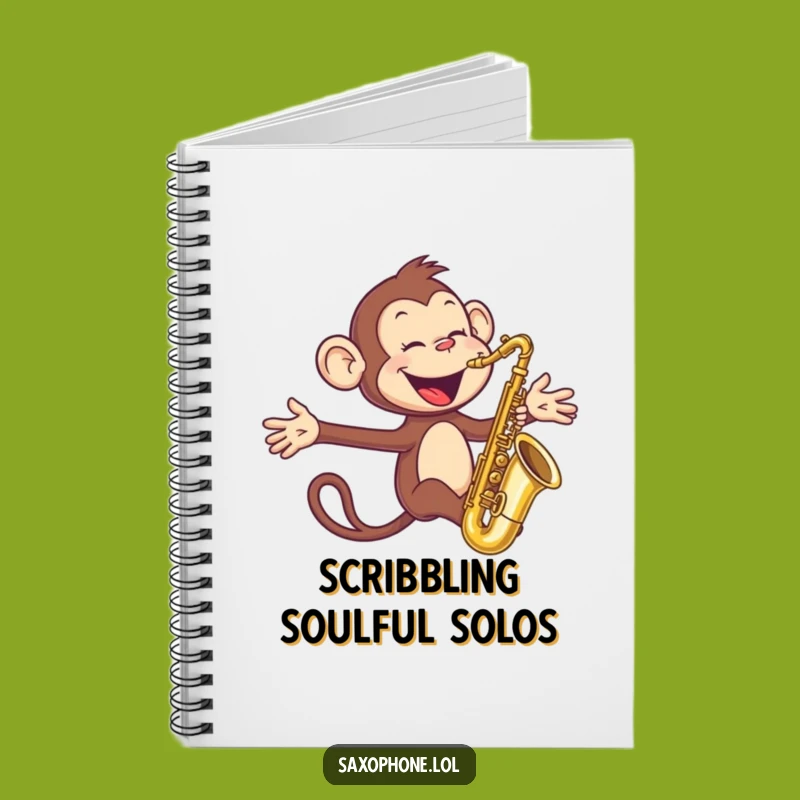 Funny Monkey Sax Notebook: Jot Down Ideas, Wild Cover, Perfect Funny Gift!